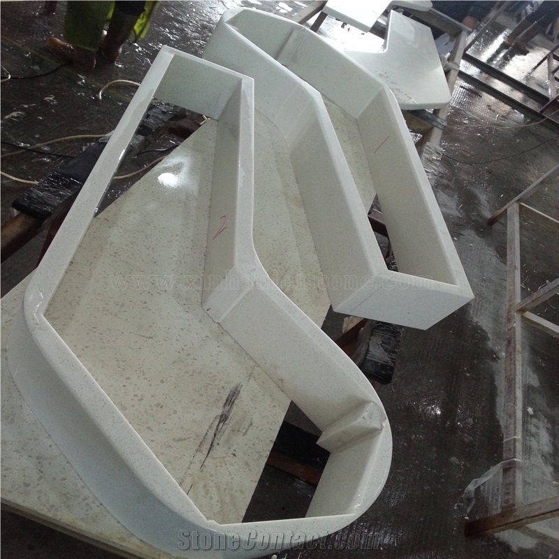 White Quartz1011-1 Countertops/Worktops