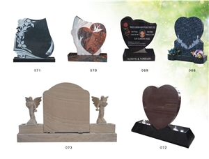 European Granite Tombstones Custom Monuments Cemetery Headstone, Green Granite Custom Monuments
