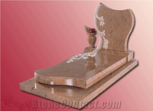 European Style Tombstones with Vases Cemetery Monument Custome Headstones