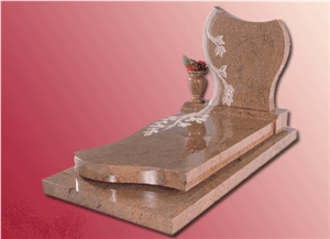European Style Tombstones with Vases Cemetery Monument Custome Headstones