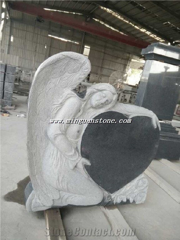 Beige Granite Monument & Tombstone G664 Granite Heart Monument