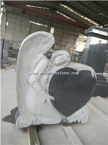 Beige Granite Monument & Tombstone G664 Granite Heart Monument