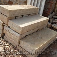 Buff Brown Sandstone Steps & Stairs, Brown Sandstone Stair Risers