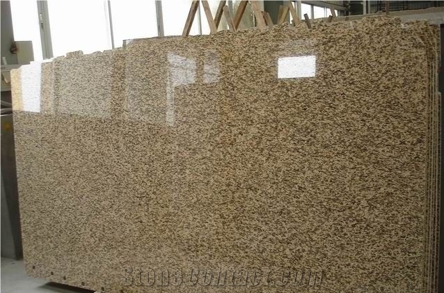 Crystal Yellow Granite Slabs & Tiles, India Yellow Granite
