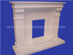 Beige Marfil Stone Fireplace Mantel Uk Style Simple Design Hearth