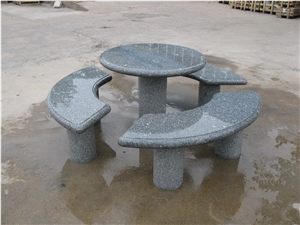 Grey Granite Table & Bench for Garden Grey Granite Table & Bench for Garden