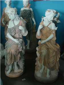 Multicolor Marble Statue Venus