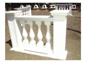 White Marble Handrail Balustrade for Stair, Jade White Marble Handrail