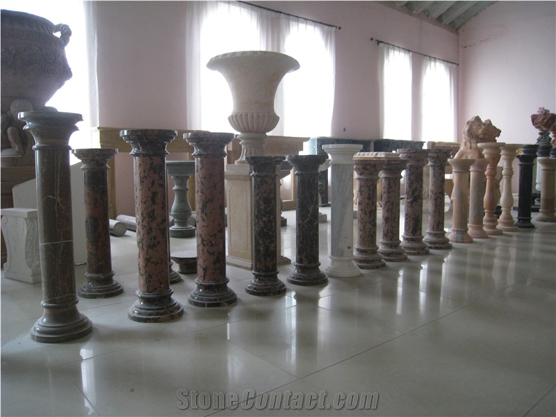White Marble Pedestal / Base for Decoration