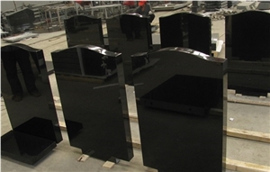 China Shanxi Black Granite Polished Monument,Shanxi Black Granite Tombstone from China for Sale