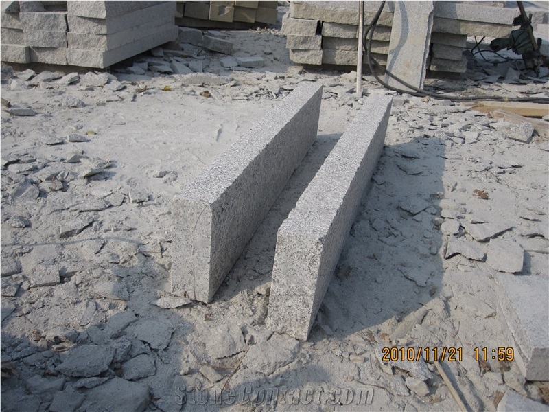 B6 Kerbstone Sawn/Flamed Quality, Grey Granite Kerbs