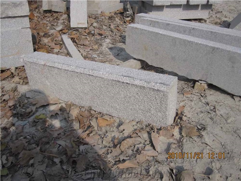B6 Kerbstone Sawn/Flamed Quality, Grey Granite Kerbs