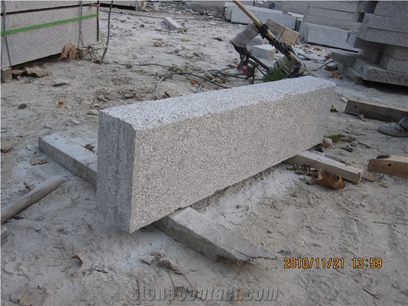 B6 Kerbstone Sawn/Flamed Quality, Grey Granite Kerbs
