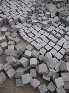 Cubes Grey Bush Hammered, Grey Granite Cube Stone & Pavers