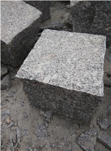 Cubes Grey Bush Hammered, Grey Granite Cube Stone & Pavers