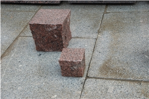 Cubes Red Natural Quality, Red Granite Cube Stone & Pavers