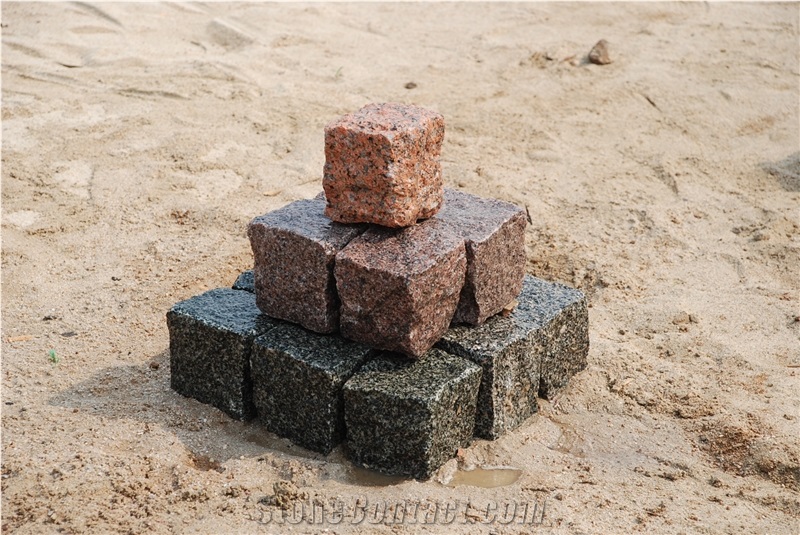 Cubes Red Natural Quality, Red Granite Cube Stone & Pavers