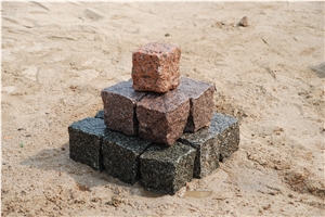 Cubes Red Natural Quality, Red Granite Cube Stone & Pavers