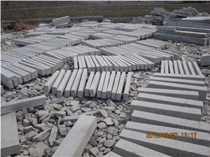 France Kerbstone Top and Front Bush Hammered, Chamfer Polished