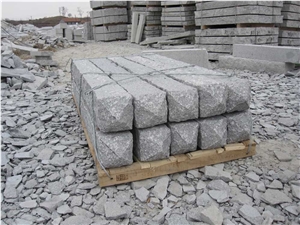 G341 Granite Bush Hammered Columns with Caps Garden & Palisade