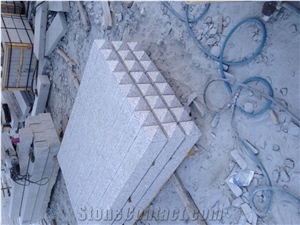 G341 Granite Bush Hammered Columns with Caps Garden & Palisade