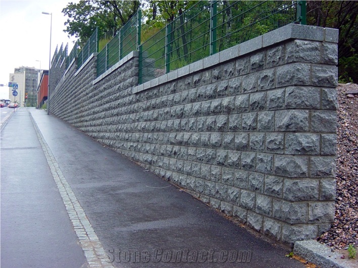 G341 Light Granite Mushroomed Wall Stone