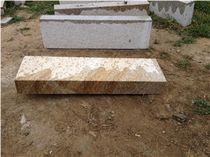 G350 Yellow Block Steps Bush Hammered