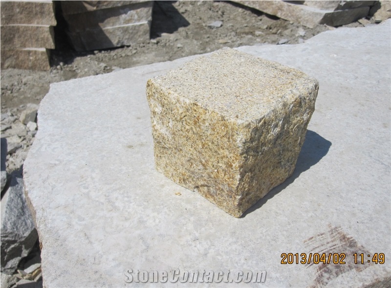 G354 Flamed Cubes, G354 Granite Cube Stone & Pavers