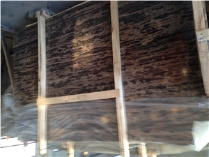 Golden Beach Slab, China Brown Granite