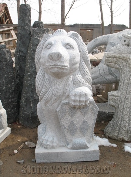Granite Garden Animals & Bench, New G603 Grey Granite Garden