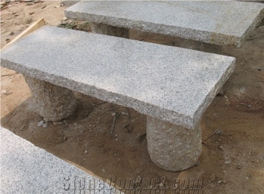 Granite Garden Table & Bench, New G603 Grey Granite Garden Tables