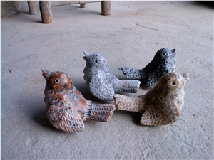 Grey Granite Birds Sculpture, Grey Granite Sculpture & Statue