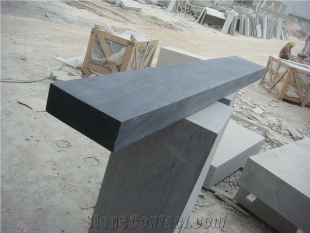 Honed Blue Limestone Slabs & Tiles, China Blue Limestone