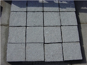 Light Grey Flamed Pavers,, G341 Grey Granite Cube Stone & Pavers
