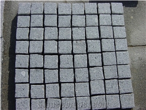 Light Grey Flamed Pavers,, G341 Grey Granite Cube Stone & Pavers
