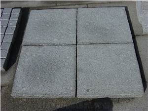 Light Grey Flamed Pavers,, G341 Grey Granite Cube Stone & Pavers