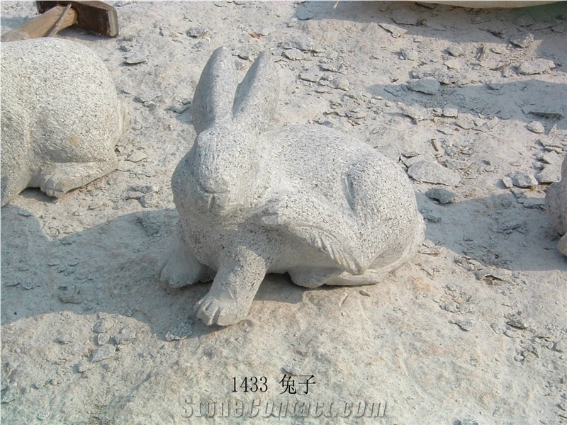 Rabbits Carving Crafts,Garden Animal Handcrafts