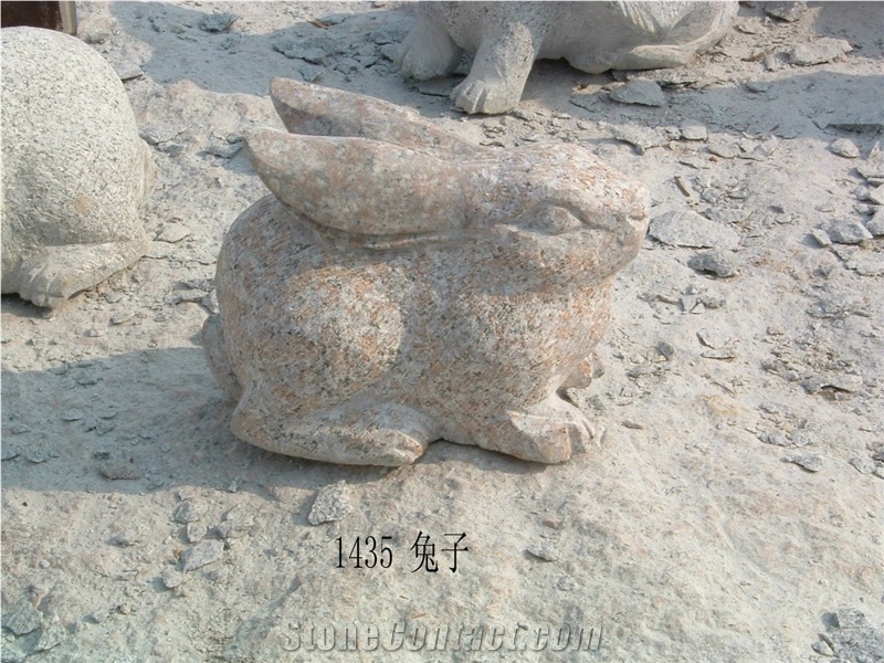 Rabbits Carving Crafts,Garden Animal Handcrafts