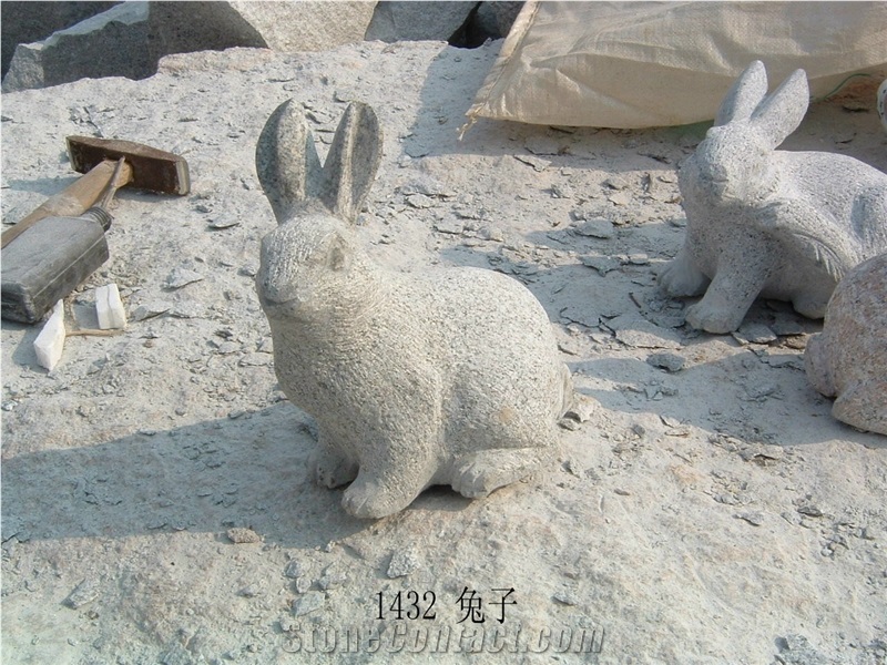 Rabbits Carving Crafts,Garden Animal Handcrafts