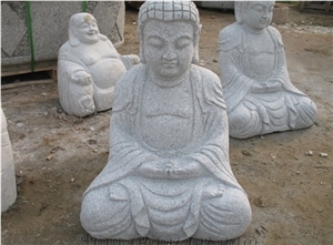 Sculpture Of Buddhism, New G603 Grey Granite Sculpture & Statue