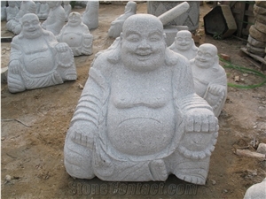 Sculpture Of Buddhism, New G603 Grey Granite Sculpture & Statue