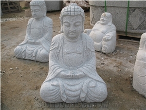 Sculpture Of Buddhism, New G603 Grey Granite Sculpture & Statue