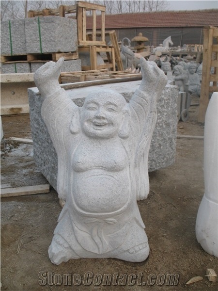 Sculpture Of Buddhism, New G603 Grey Granite Sculpture & Statue