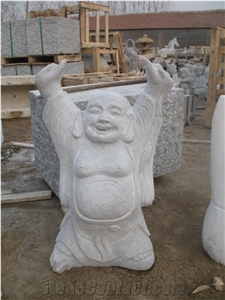 Sculpture Of Buddhism, New G603 Grey Granite Sculpture & Statue