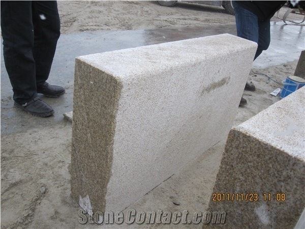 Yellow Kerbstones Sawn and Bush Hammered