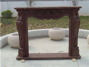 Brown Firplace, Brown Granite Fireplace