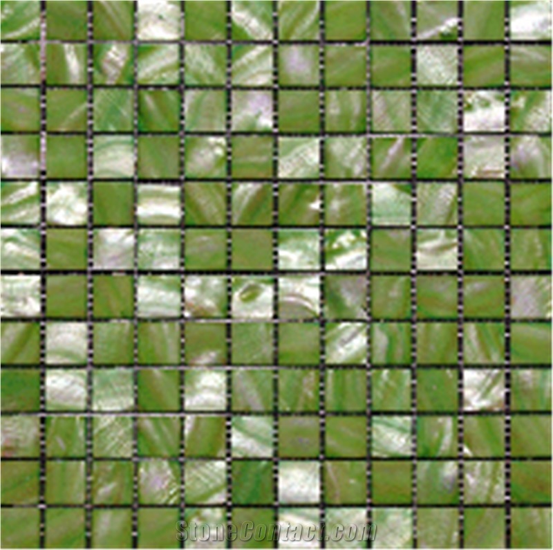 Grey,Green, Pink Mosaic