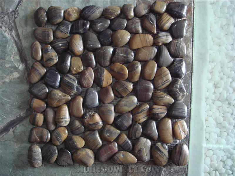 Hot Sale Bown Pebble, Brown Granite Pebble & Gravel