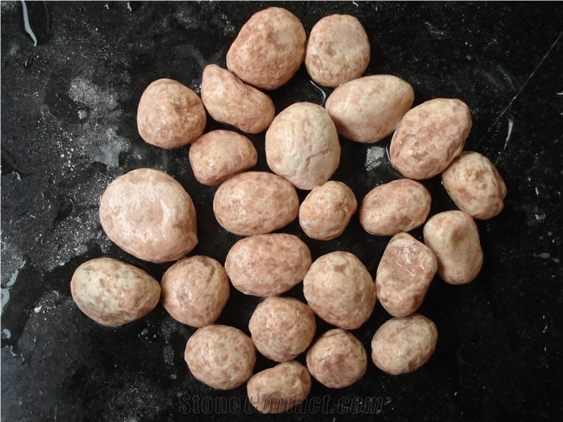Yellow Granite Cobble Stone, Yellow Granite Pebble & Gravel