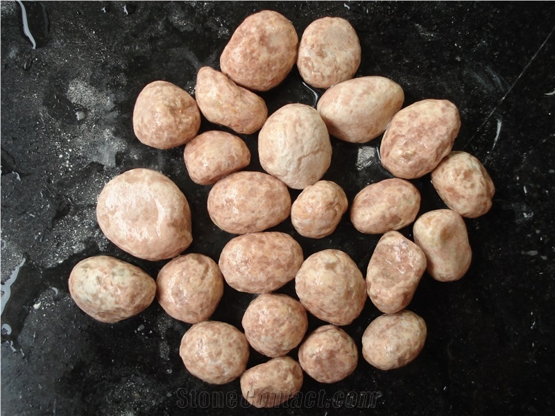 Yellow Granite Cobble Stone, Yellow Granite Pebble & Gravel